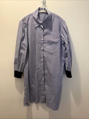 Light Blue Stripe Long Button-Up Shirt
From korea